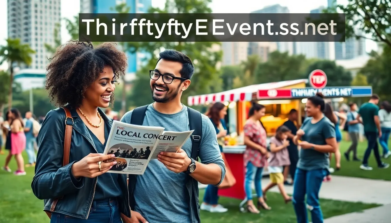 diverse group enjoying affordable events in an urban park setting.