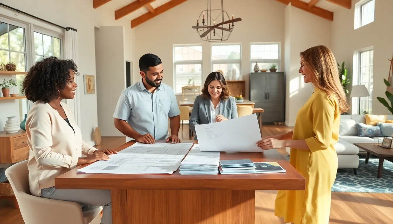 diverse team collaborating on a home renovation project.